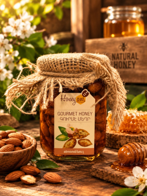 عسل با بادام درختی