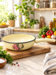 ماهیتابه لعابی گل